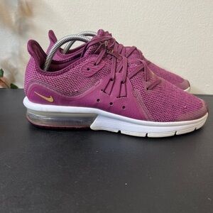 Nike Boys Air Max Sequent 3 922885-600 Purple Running Shoes Sneakers Size 7Y